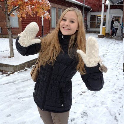 Marlene im ersten Schnee